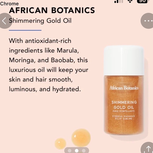 African Botanics Shimmering Body Oil - Picture 3 of 5